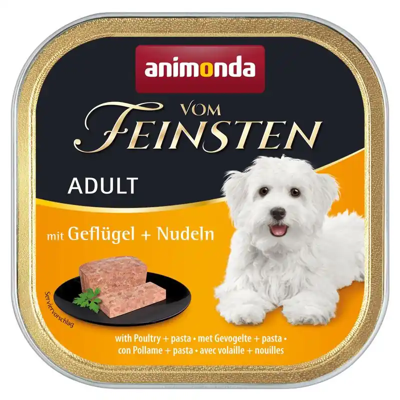 Jetzt Kaufen Sparpaket 44 x 150 g Animonda vom Feinsten Adult mit Geflügel & Nudeln Hunde Nassfutter